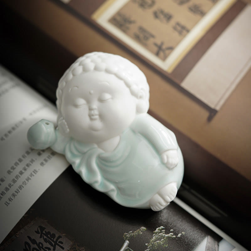 Buddha Stones Budda Siedzący Stojący Leżący Ceramiczny Uzdrawiający Kadzielnica Dekoracja Biurka