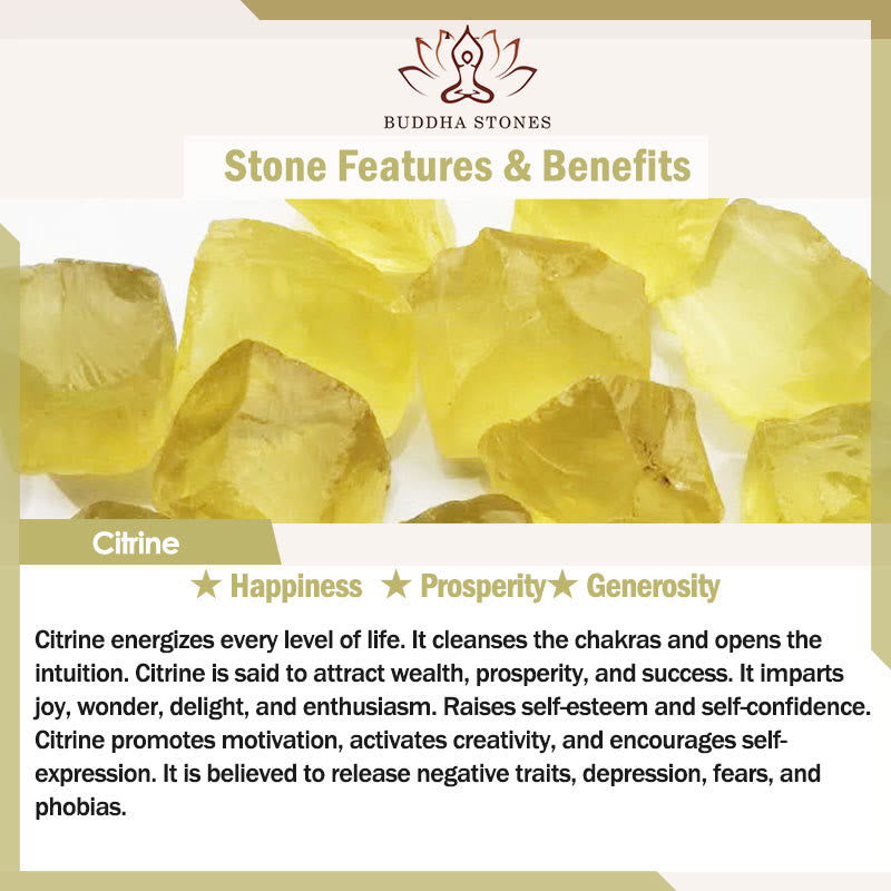 Bransoletka z Buddha Stones, cytrynu i ametystu , PiXiu Prosperity