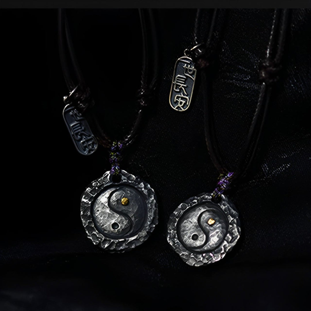 Buddha Stones 999 Sterling Silver Tai Chi Yin Yang Design Harmonia Naszyjnik Wisiorek - image 12