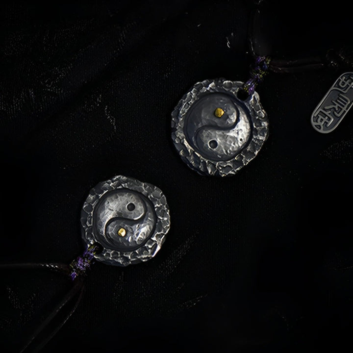 Buddha Stones 999 Sterling Silver Tai Chi Yin Yang Design Harmonia Naszyjnik Wisiorek - image 12