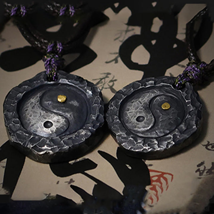 Buddha Stones 999 Sterling Silver Tai Chi Yin Yang Design Harmonia Naszyjnik Wisiorek - image 13