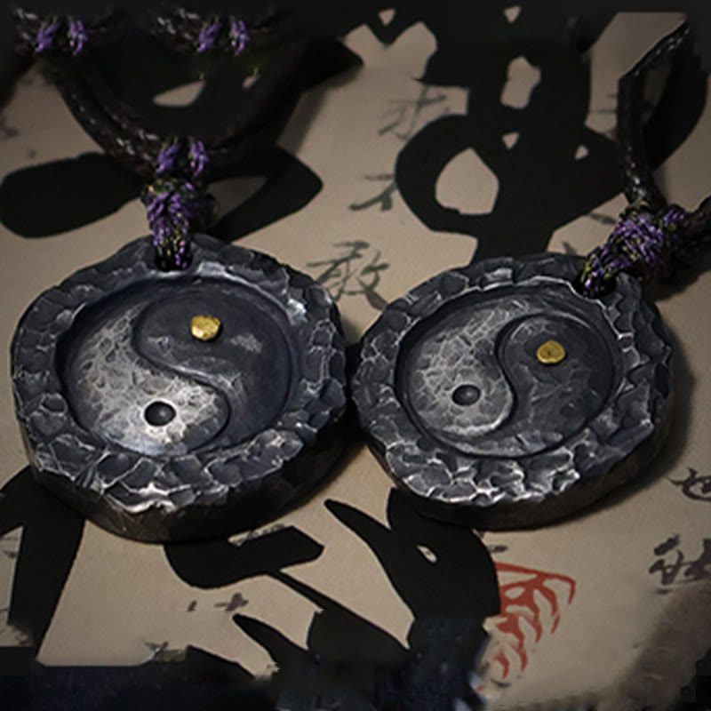 Buddha Stones 999 Sterling Silver Tai Chi Yin Yang Design Harmonia Naszyjnik Wisiorek - image 14