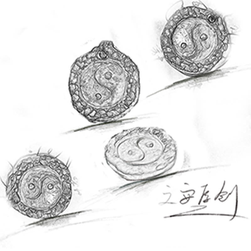 Buddha Stones 999 Sterling Silver Tai Chi Yin Yang Design Harmonia Naszyjnik Wisiorek - image 7