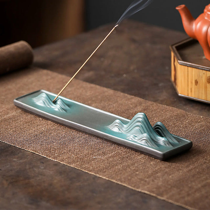 Buddha Stones Księżyc Królik PiXiu Góra Uzdrawiająca Ceramiczna Kadzielnica Dekoracja - image 19