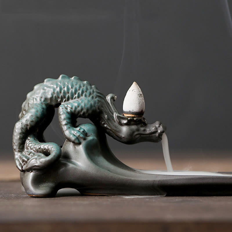 Buddha Stones Księżyc Królik PiXiu Góra Uzdrawiająca Ceramiczna Kadzielnica Dekoracja