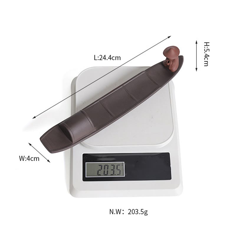 Buddha Stones, łódź rybaka, fioletowa glina, pokój, uzdrawiająca, ceramiczna kadzielnica, dekoracja - image 7