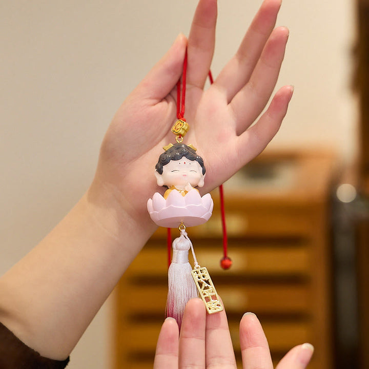 Buddha Stones Lotos Awalokiteśwara Budda Fu Charakter Bogactwo Samochód Wiszący Dekoracja