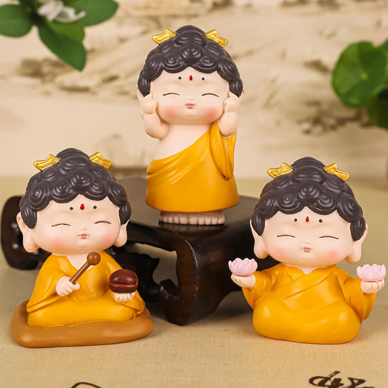 Buddha Stones Medytacja Lotos Amitabha Budda Żywica Statua Współczucie Dekoracja Domu - image 10