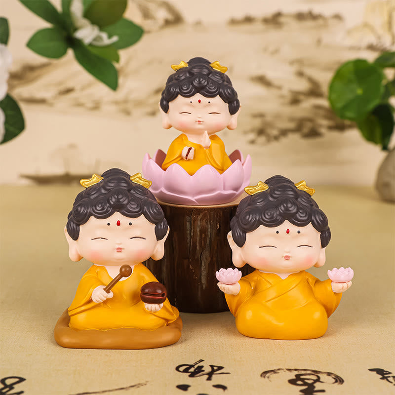 Buddha Stones Medytacja Lotos Amitabha Budda Żywica Statua Współczucie Dekoracja Domu - image 12