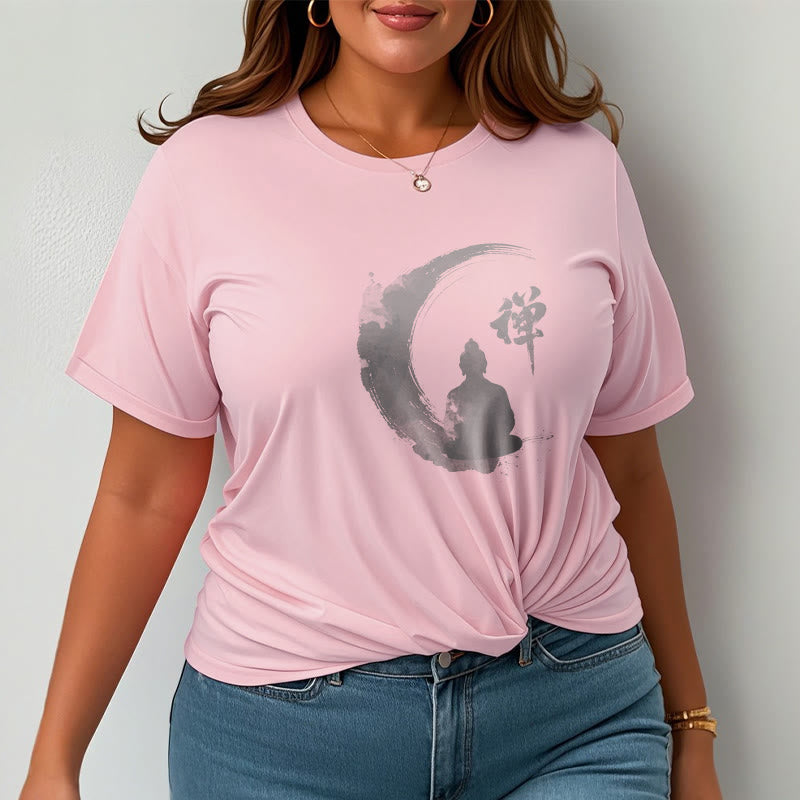Koszulka z nadrukiem Buddha Stones Buddy Medytujący Budda Wzór Bawełna T-shirt - image 9