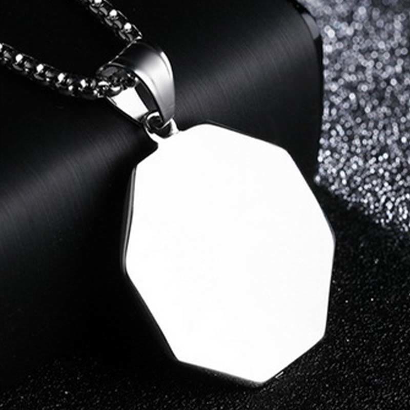 Buddha Stones Tytanowa Stal Bagua Yin Yang Wzór Równowagi Naszyjnik Wisiorek - image 14
