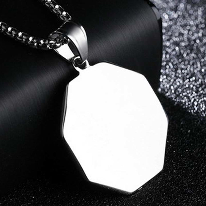 Buddha Stones Tytanowa Stal Bagua Yin Yang Wzór Równowagi Naszyjnik Wisiorek - image 14
