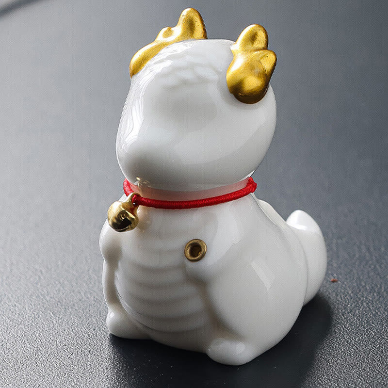 Buddha Stones Dzwon Smoka Uzdrawiający Ceramiczny Kadzielnica Dekoracja Biurka