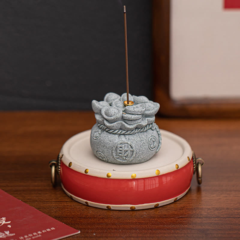 Buddha Stones Chińskie Znaki Fu Ingots Uzdrawiający Kadzielnica Dekoracja Biurka