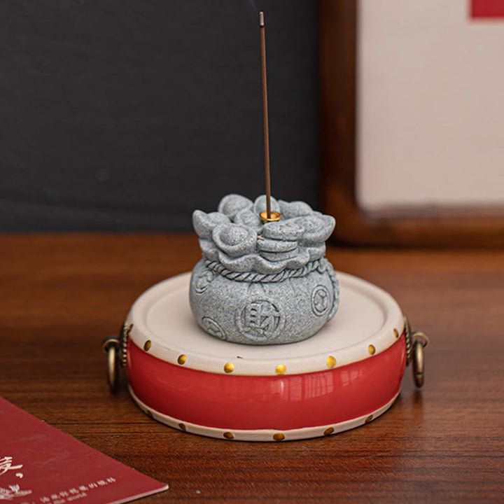 Buddha Stones Chińskie Znaki Fu Ingots Uzdrawiający Kadzielnica Dekoracja Biurka