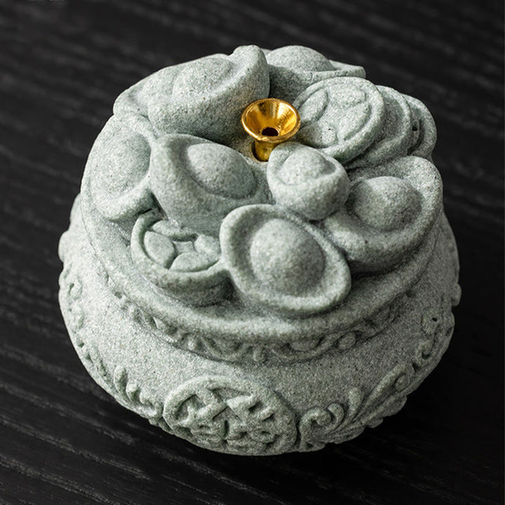 Buddha Stones Chińskie Znaki Fu Ingots Uzdrawiający Kadzielnica Dekoracja Biurka