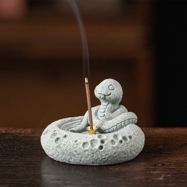 Buddha Stones Chiński Zodiak Uzdrawiający Kadzidło Palnik Dekoracja Biurka
