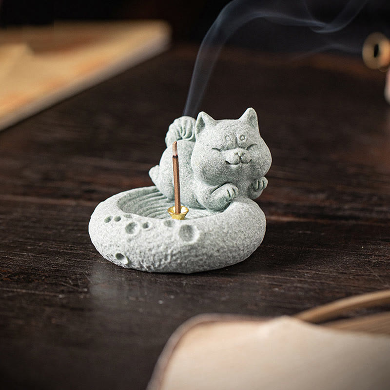 Buddha Stones Chiński Zodiak Uzdrawiający Kadzidło Palnik Dekoracja Biurka