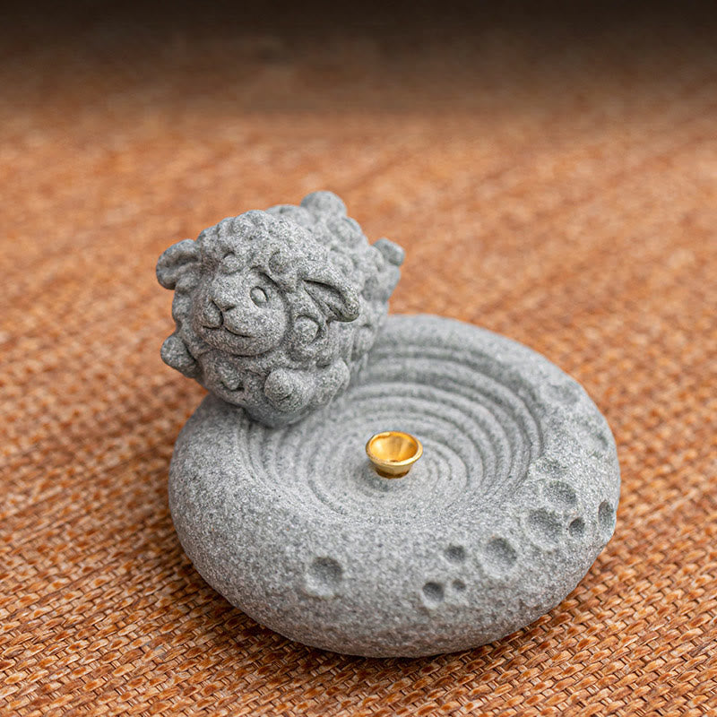Buddha Stones Chiński Zodiak Uzdrawiający Kadzidło Palnik Dekoracja Biurka