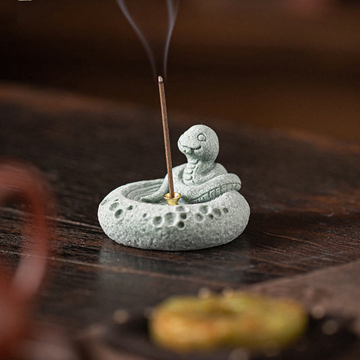 Buddha Stones Chiński Zodiak Uzdrawiający Kadzidło Palnik Dekoracja Biurka