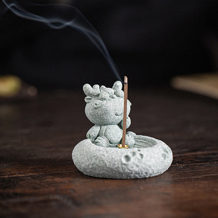 Buddha Stones Chiński Zodiak Uzdrawiający Kadzidło Palnik Dekoracja Biurka