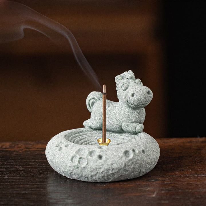 Buddha Stones Chiński Zodiak Uzdrawiający Kadzidło Palnik Dekoracja Biurka