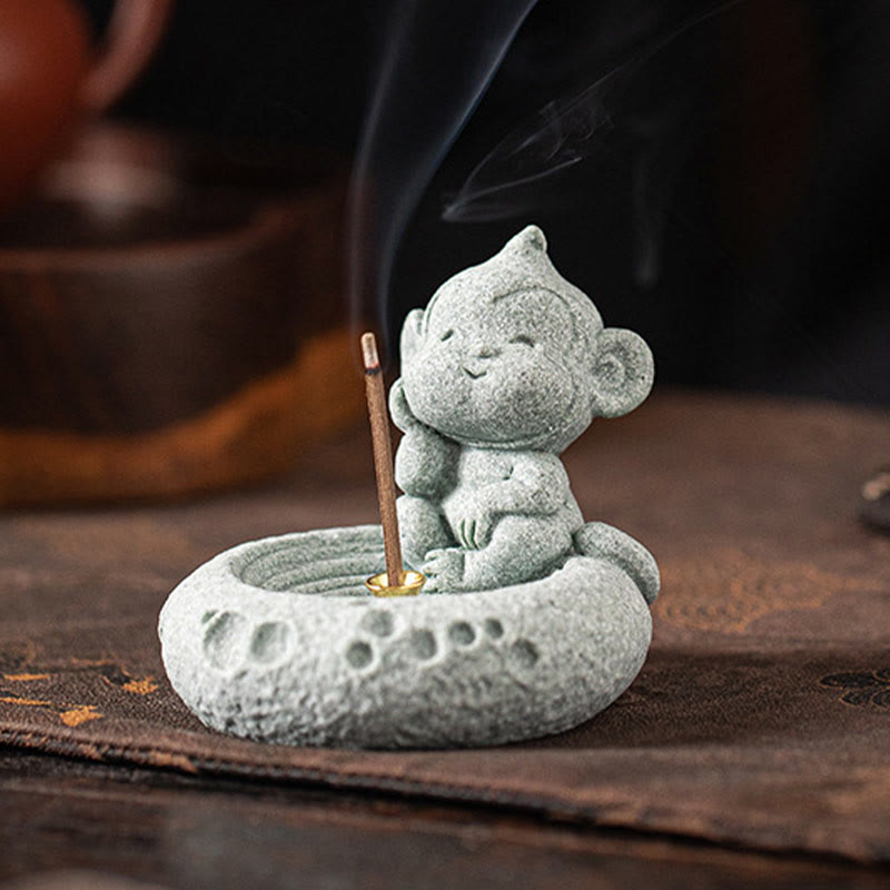 Buddha Stones Chiński Zodiak Uzdrawiający Kadzidło Palnik Dekoracja Biurka