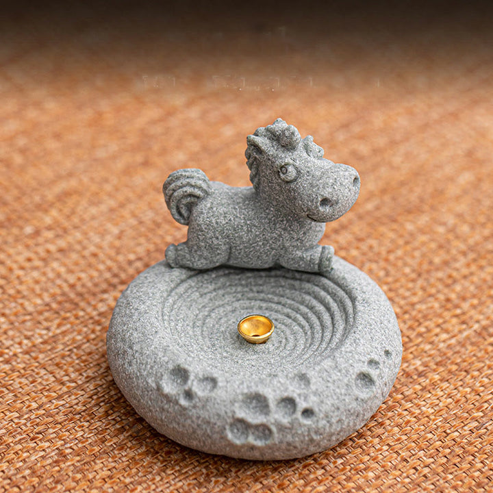 Buddha Stones Chiński Zodiak Uzdrawiający Kadzidło Palnik Dekoracja Biurka