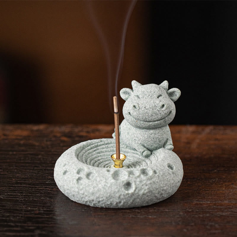 Buddha Stones Chiński Zodiak Uzdrawiający Kadzidło Palnik Dekoracja Biurka