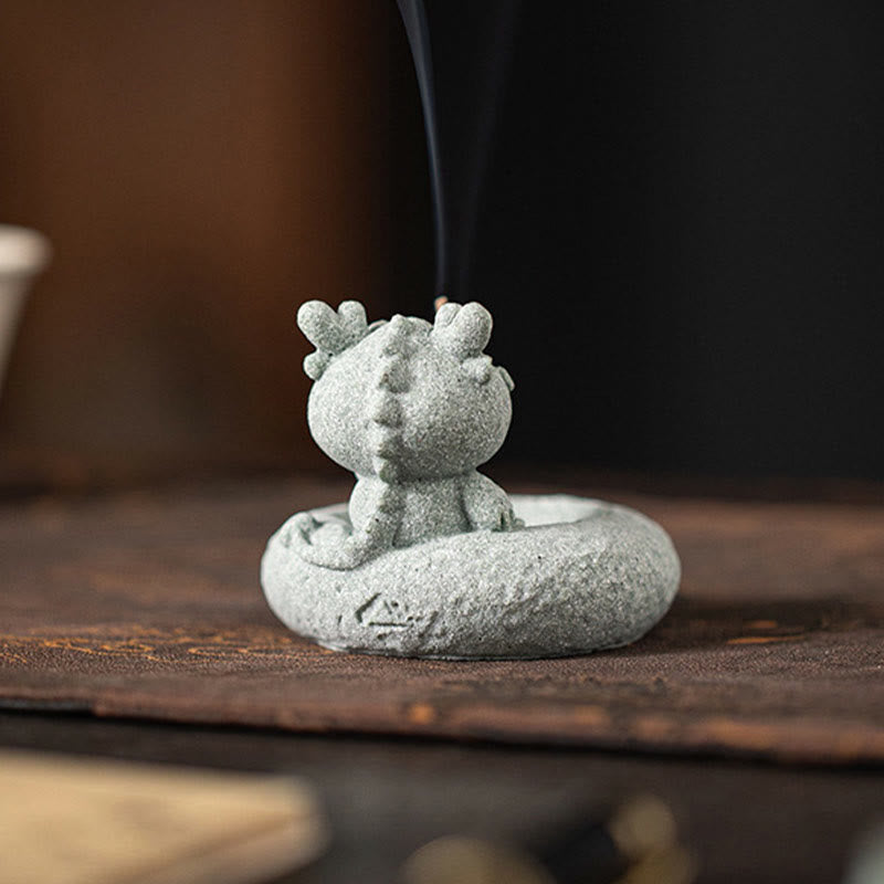 Buddha Stones Chiński Zodiak Uzdrawiający Kadzidło Palnik Dekoracja Biurka
