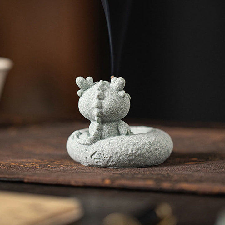 Buddha Stones Chiński Zodiak Uzdrawiający Kadzidło Palnik Dekoracja Biurka