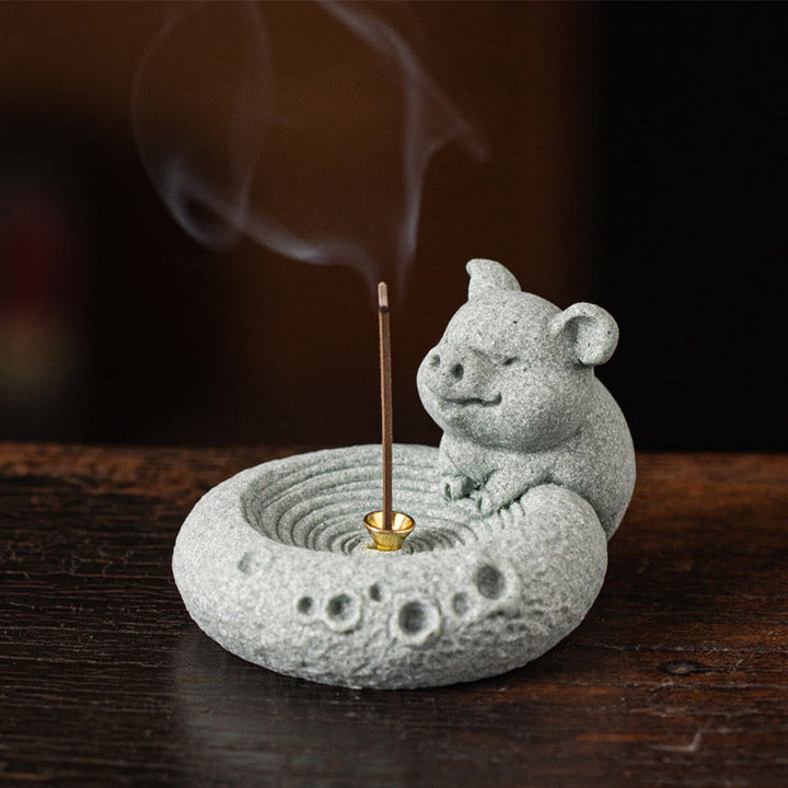 Buddha Stones Chiński Zodiak Uzdrawiający Kadzidło Palnik Dekoracja Biurka