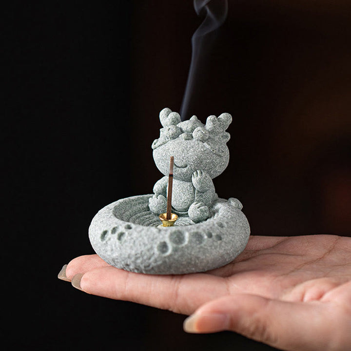 Buddha Stones Chiński Zodiak Uzdrawiający Kadzidło Palnik Dekoracja Biurka
