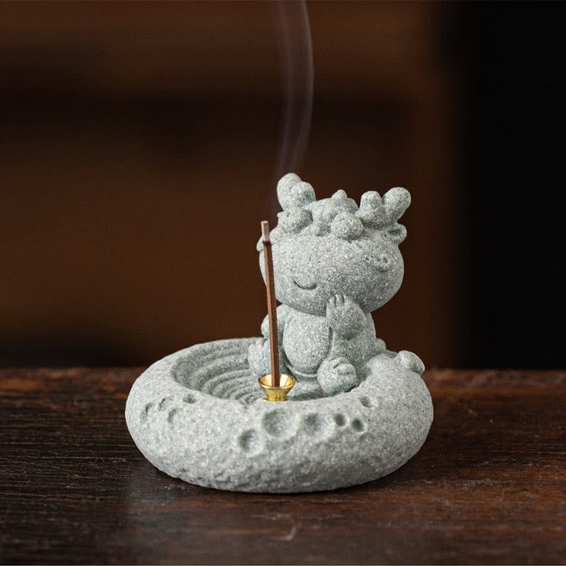 Buddha Stones Chiński Zodiak Uzdrawiający Kadzidło Palnik Dekoracja Biurka