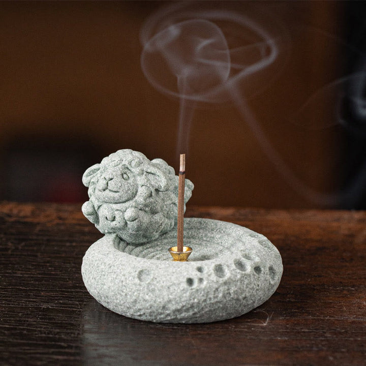 Buddha Stones Chiński Zodiak Uzdrawiający Kadzidło Palnik Dekoracja Biurka