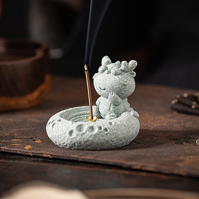 Buddha Stones Chiński Zodiak Uzdrawiający Kadzidło Palnik Dekoracja Biurka