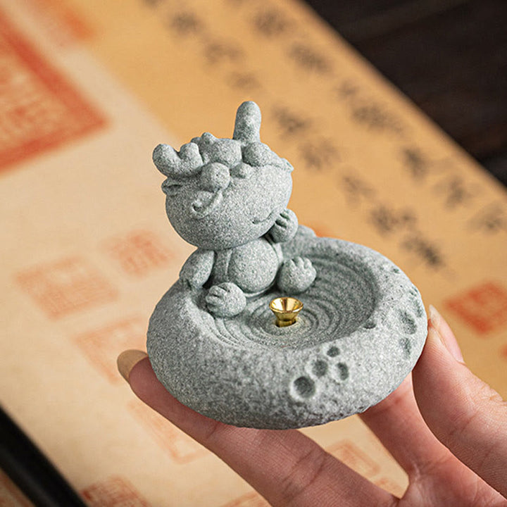Buddha Stones Chiński Zodiak Uzdrawiający Kadzidło Palnik Dekoracja Biurka