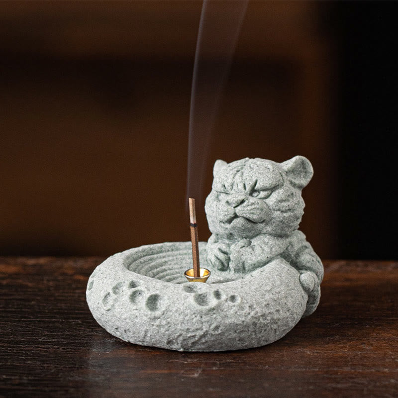 Buddha Stones Chiński Zodiak Uzdrawiający Kadzidło Palnik Dekoracja Biurka