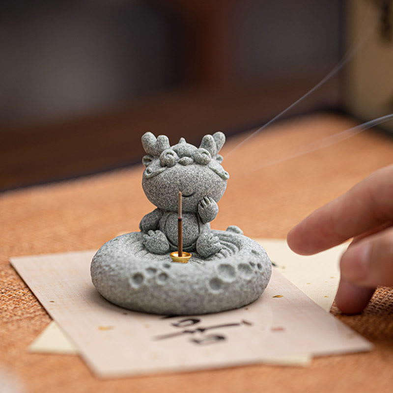 Buddha Stones Chiński Zodiak Uzdrawiający Kadzidło Palnik Dekoracja Biurka