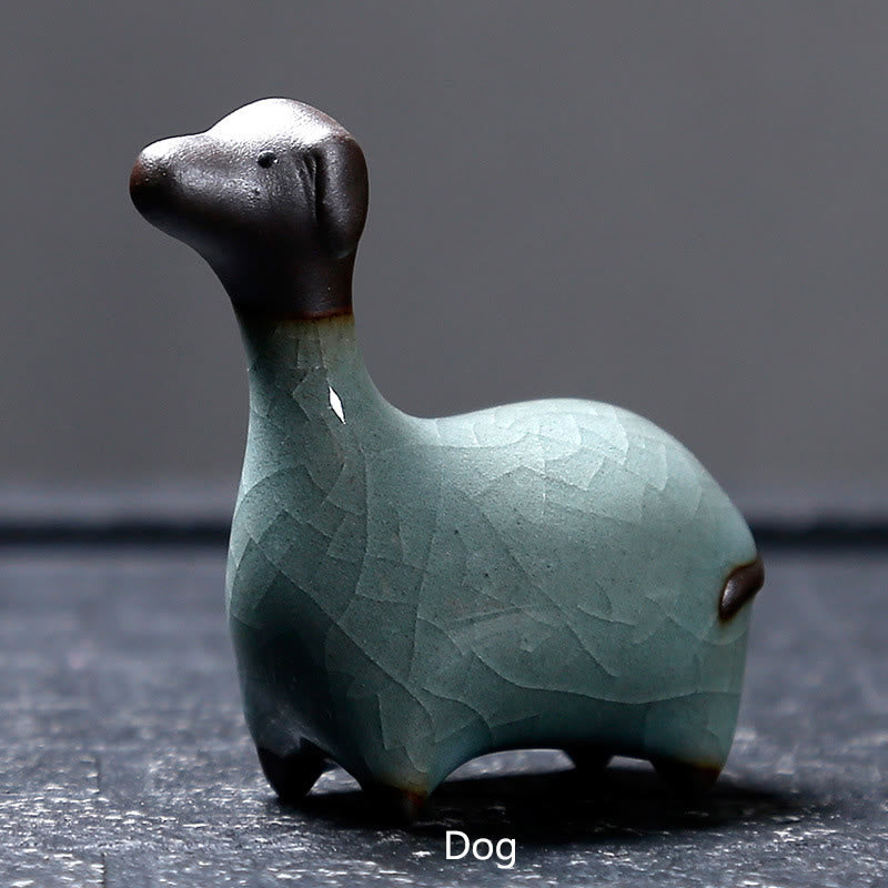 Buddha Stones Chiński Zodiak Ceramiczna Herbata Zwierzę Dom Dekoracja