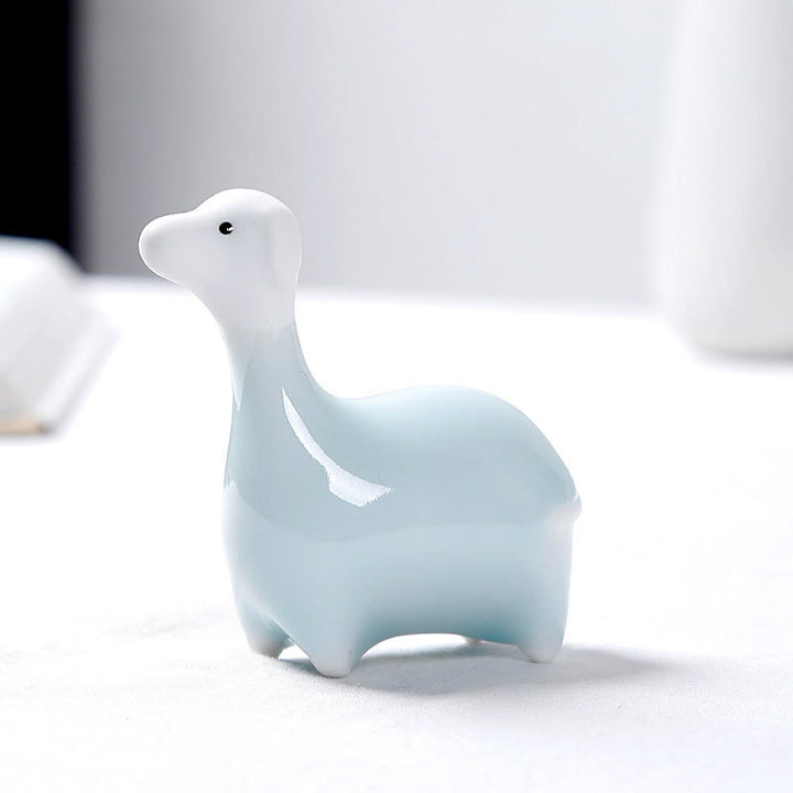 Buddha Stones Chiński Zodiak Ceramiczna Herbata Zwierzę Dom Dekoracja - image 30