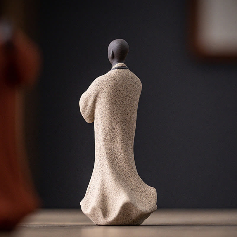 Buddha Stones Medytujący Modlący się Mnich Figurka Ceramiczna Współczucie Spokój Dekoracja Domu - image 14