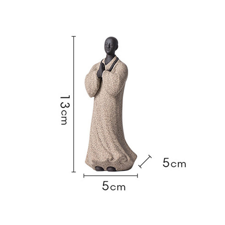 Buddha Stones Medytujący Modlący się Mnich Figurka Ceramiczna Współczucie Spokój Dekoracja Domu - image 19