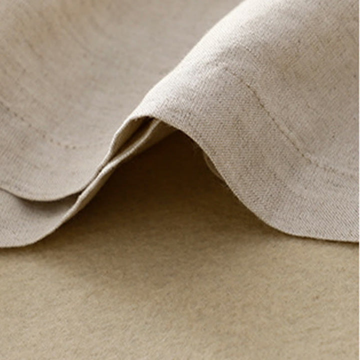 Buddha Stones Jednokolorowe Przód Guziki Tył Elastyczna Bawełna Len Spodnie Damskie Z Kieszeniami - image 21