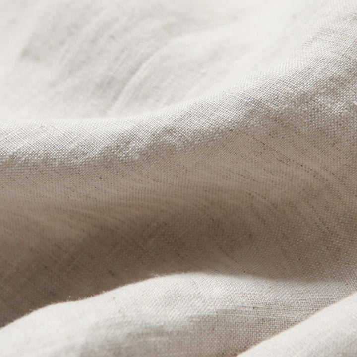 Buddha Stones Spodnie z wysokim stanem, szeroką nogawką, bawełną i lnem, w jednolitym kolorze, z kieszeniami - image 13