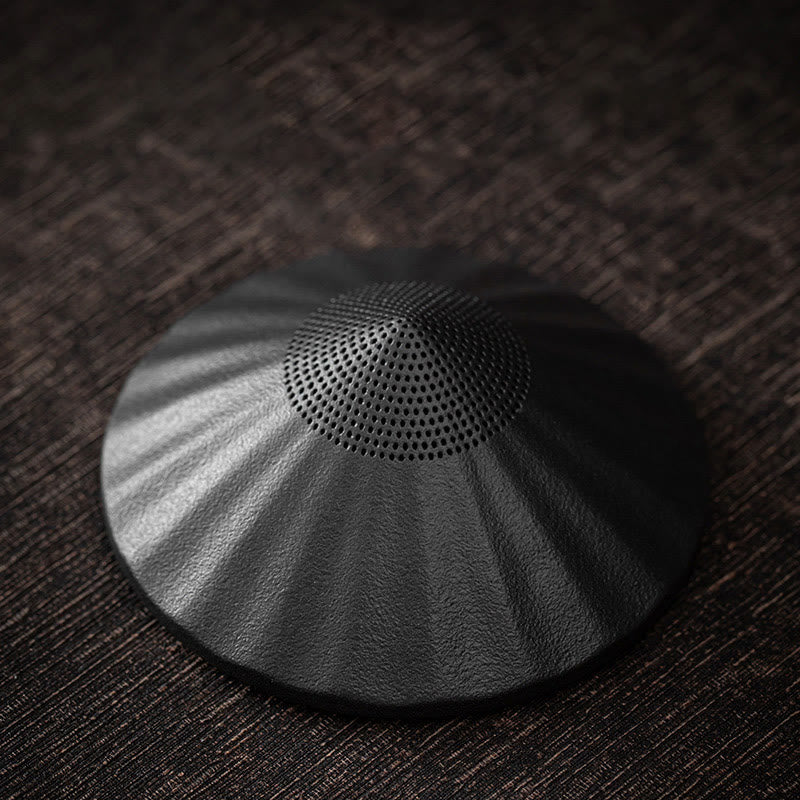 Buddha Stones Mały Kapelusz Mnicha Zen Sitko Ceramiczne Akcesoria Do Herbaty Figurka Dekoracja Domu - Sitko do kapelusza czarnego 8,3*3,2 cm - image 2