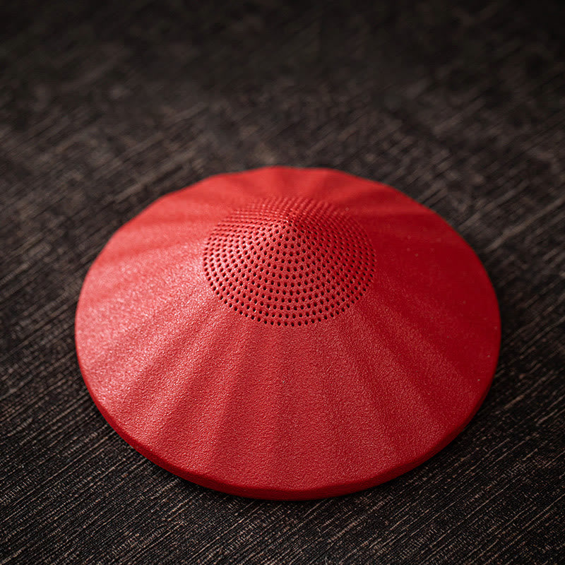 Buddha Stones Mały Kapelusz Mnicha Zen Sitko Ceramiczne Akcesoria Do Herbaty Figurka Dekoracja Domu - Sitko Red Hat 8,3*3,2 cm - image 1