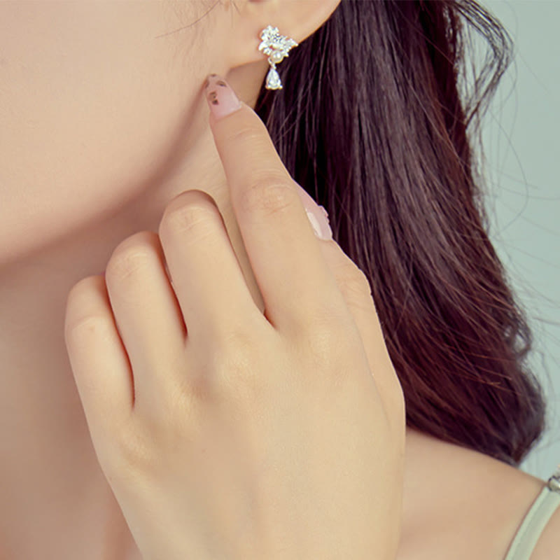 Kolczyki z Buddha Stones Hetian Jade 925 Srebro Sterlingowe Cyrkonia Perła Obfitość  - image 2