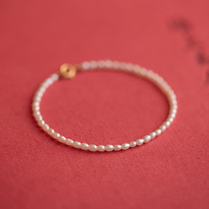 Buddha Stones 2 mm Naturalne Perły Ultracienkie Koraliki 14k Złota Miedź Bransoletka Mądrości