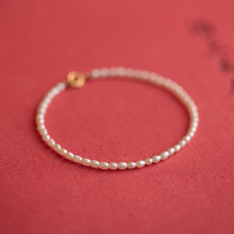 Buddha Stones 2 mm Naturalne Perły Ultracienkie Koraliki 14k Złota Miedź Bransoletka Mądrości